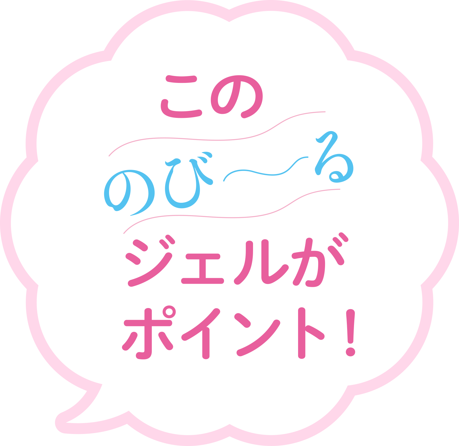 こののびるジェルがポイント！